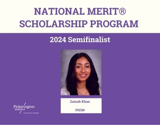  PHSN Zainab Khan National Merit Scholarship Program Semifinalist